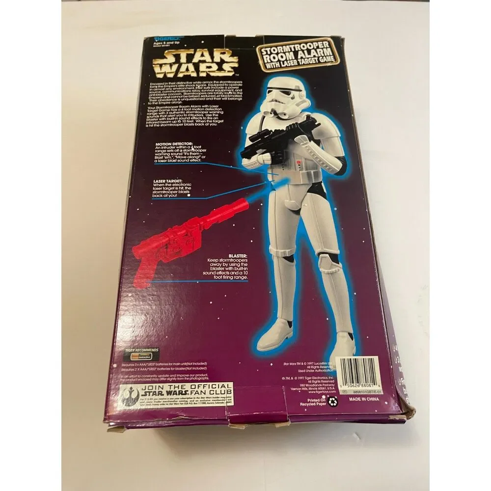 1997 Tiger Electronic Star Wars Room Alarm Stormtrooper With Laser Target Game